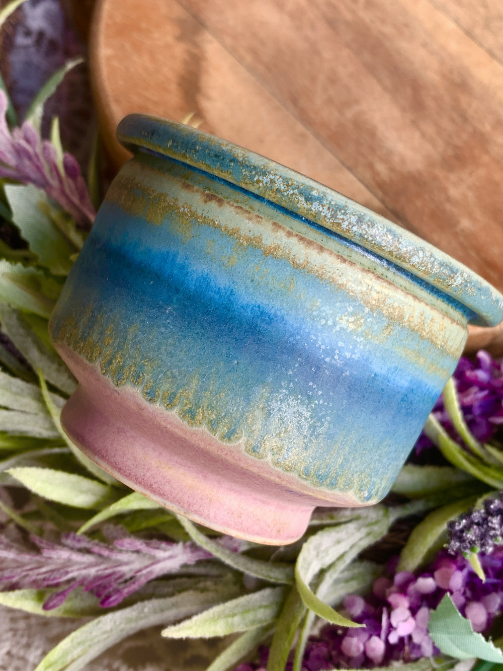 SC-0020 Handmade Artisan Pottery Planter Pot - Pot Rim Diameter: 2.3"