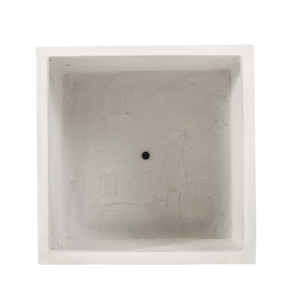 17.75 x 18.50 Antique White MGO Planter