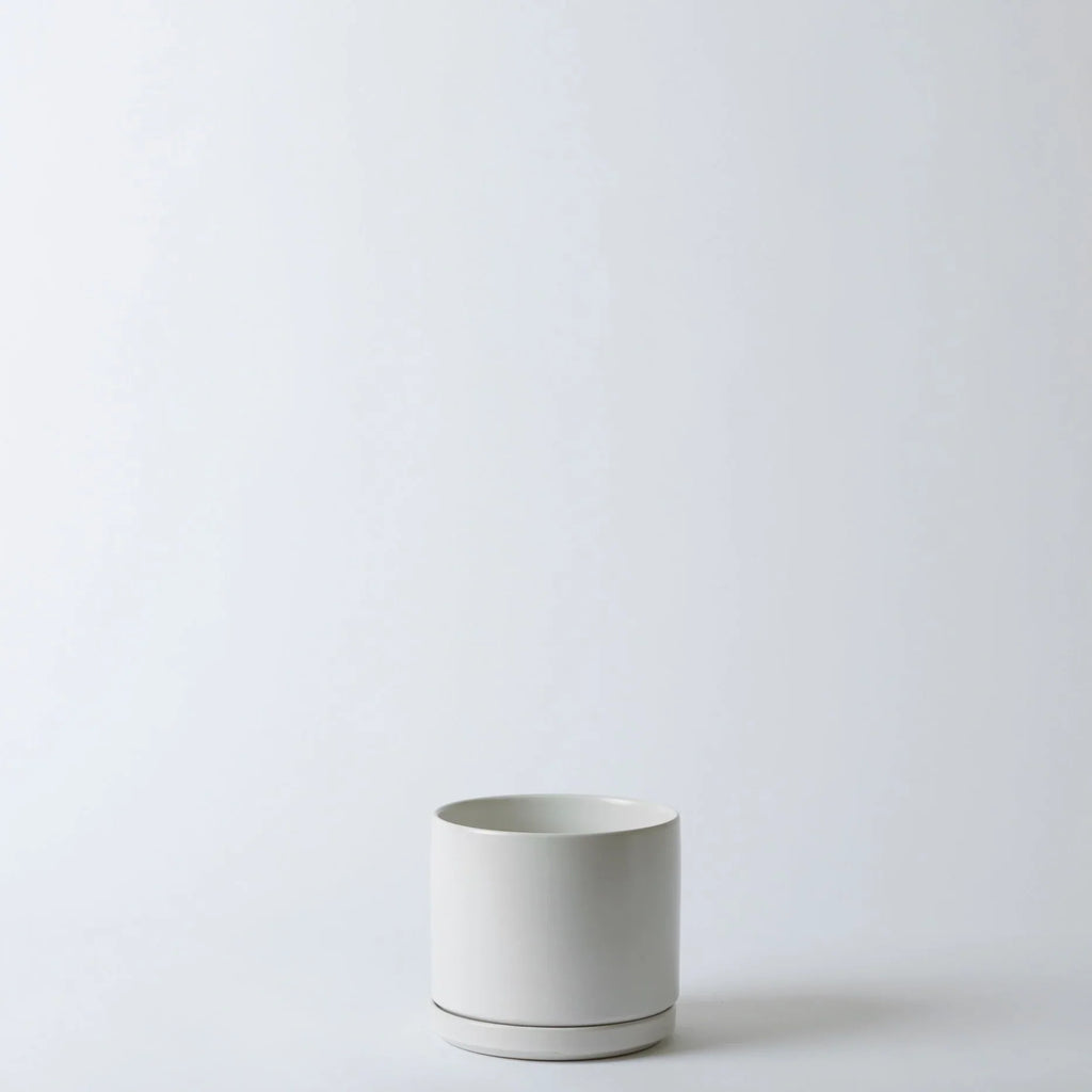 Solid Goods Ceramic Cylinder Planter with Saucer