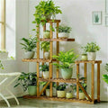 DecorBites™ 6-Tier Wood Plant Stand Shelf for Indoor/Outdoor Gardens