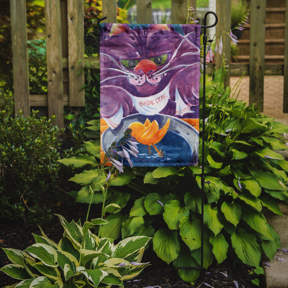 Purple Cat Birdie Dear  Garden Flag – Decorative Outdoor Yard Flag
