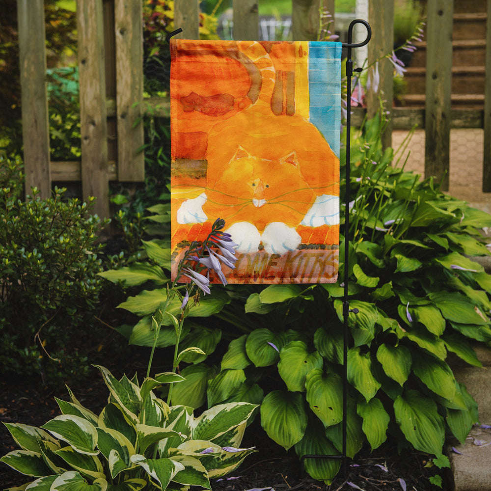 Orange Tabby Welcome Cat  Garden Flag – Decorative Outdoor Yard Flag