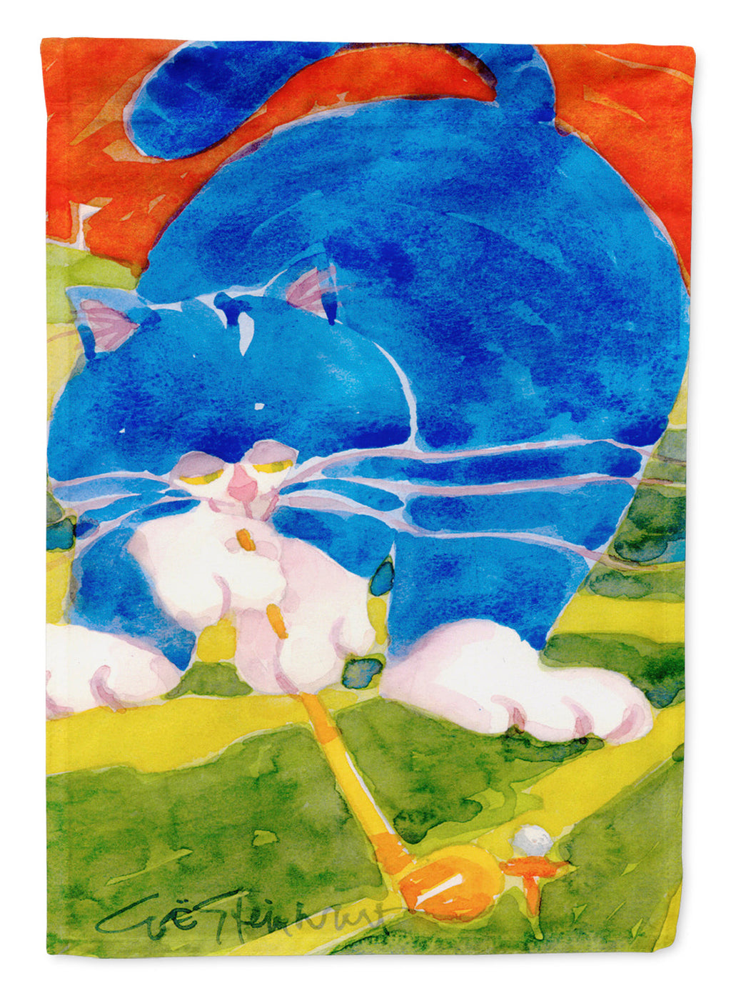 Blue Cat Golpher  Garden Flag – Decorative Outdoor Yard Flag
