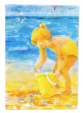 Little Girl at the beach Garden Flag – Decorative Outdoor Yard Flag