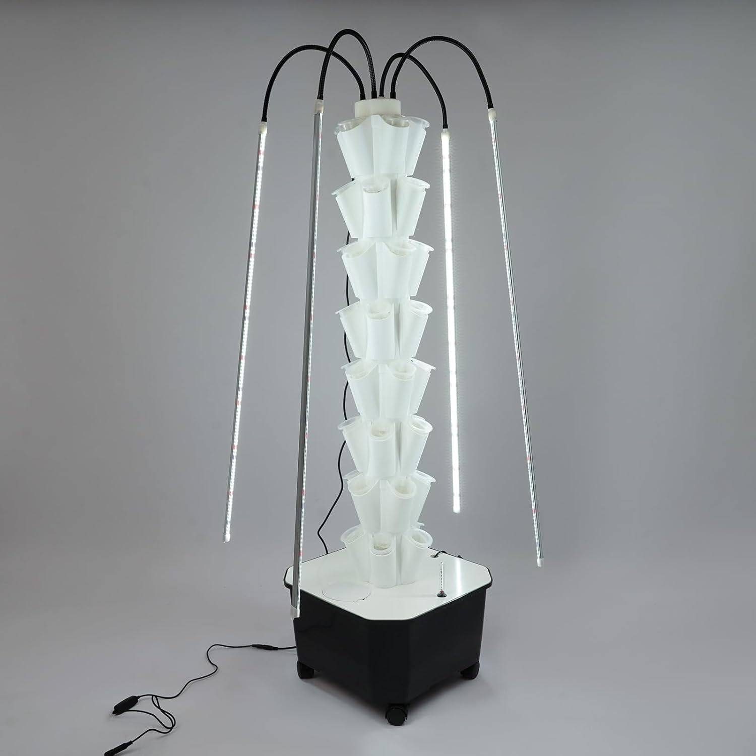 Hydroponic Growing Tower System Kit, 40-Plant Vertical Hydroponics Garden Tower with LED Grow Light, for Outdoor Indoor Herbs Fruits Vegetables Smart Garden Planter Kit