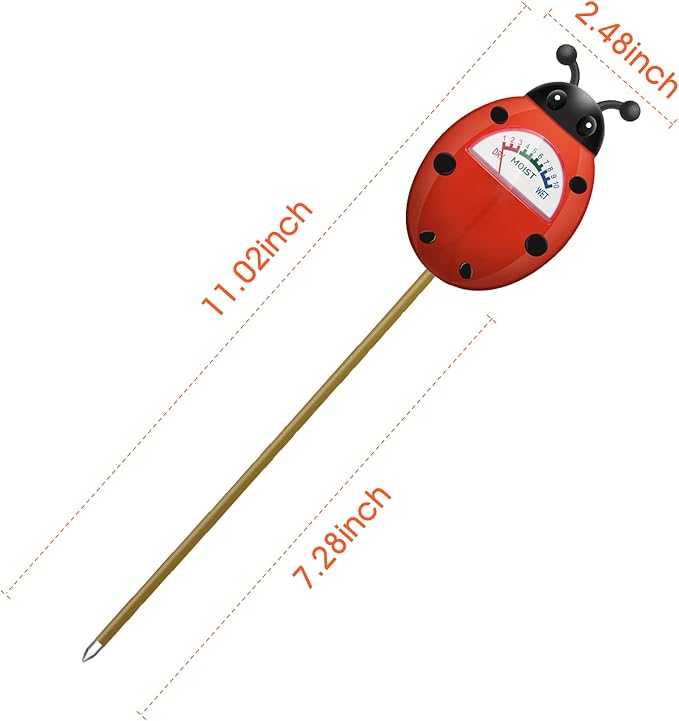 Soil Moisture Meter, Plants Moisture Meter, Gardening Tool Kits for Plant Care, Plant Water Monitor for Garden, Farm, Lawn Indoor & Outdoor Use, No Batteries Required