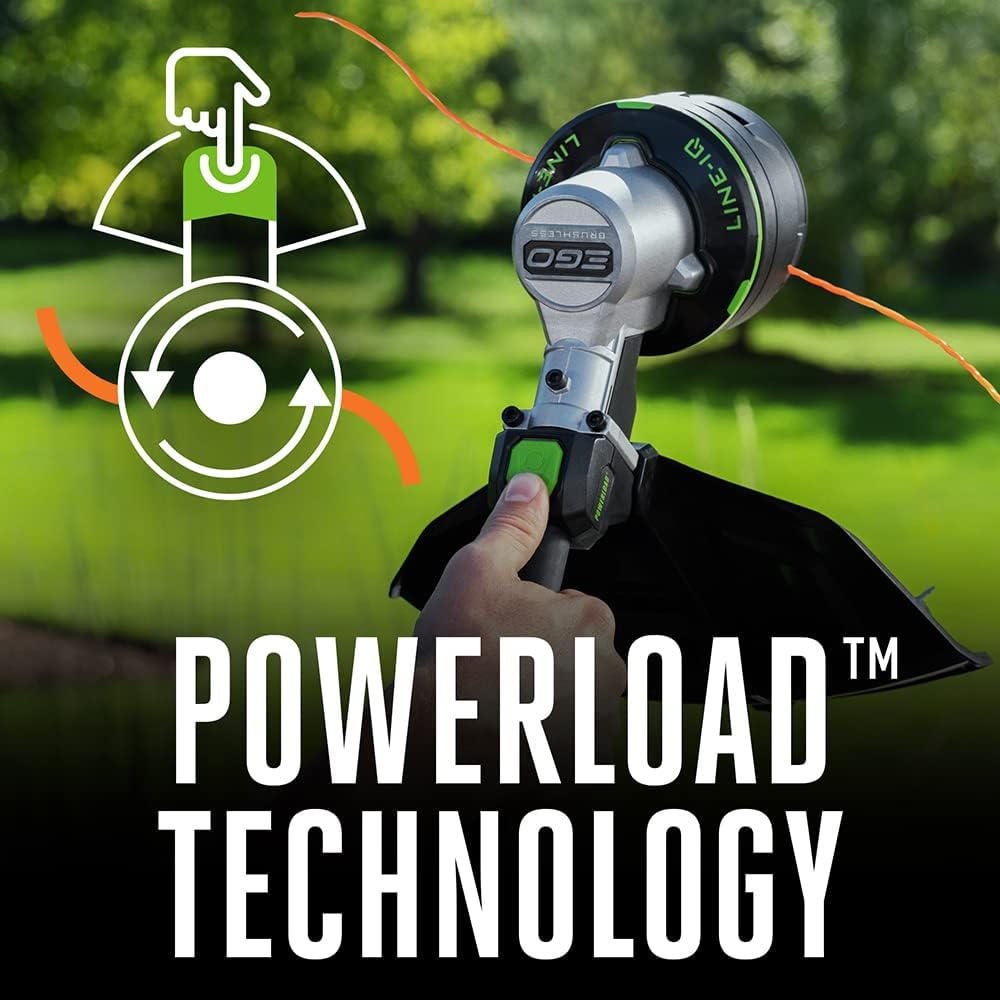 EGO POWER+ String Trimmer, Battery Powered, 16" Trimmer for Weeds and Grass with POWERLOAD, LINE IQ, Telescopic Carbon Fiber Shaft, Battery and Charger Not Included - ST1620T