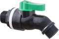 Plastics Rain Barrel Spigot, High Flow Valve Core, Large Flow Water Tank Faucet,Plastic Spigot for 5 Gallon Bucket，3/4 NPT Inlet x 3/4 GHT Outlet Bulkhead Valve for Outdoor Plastic Bucket