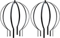 2 Pcs Large Metal Circle Trellis Garden Obelisk Sculpture Globe Trellis for Climbing Plants Outdoor Potted Round Planter Trellis Garden Decor for Patio Doorway Black 18.50 x14.96''