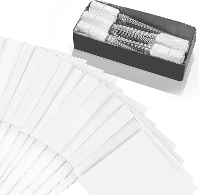 Zozen Marking Flags, White Color | 1000 Pcs/15x4x5 Inch, Yard Flags for Lawn & Irrigation & Landscape & Sprinkler & Survey & Dog Training.