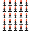 Atomizing Nozzle RLECS 25PCS Irrigation System Misting Automatic Watering Garden Hose Spray Adjustable Garden Irrigation Nozzles with Tee Joints for Greenhouse Vegetable Irrigation