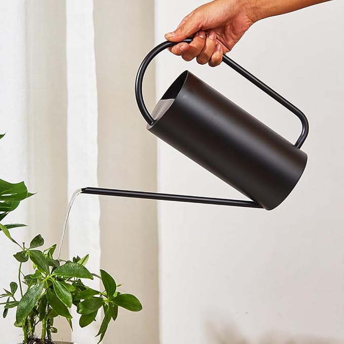 Watering Can for Indoor Plants, 50 oz/1.5L Stainless Steel Watering Can Pot with Long Spout, Garden Watering Cans with Comfortable Handle for Indoor House Plants Bonsai Flower Decorative