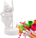Paint Your Own Garden Gnome Statues, Unpainted Pole Dancing Gnome Statue, Unpainted DIY Gnome Figurines, Funny Outdoor Gnome Figure, Dancing Lady Gnome Statue(6.7"/17 cm)