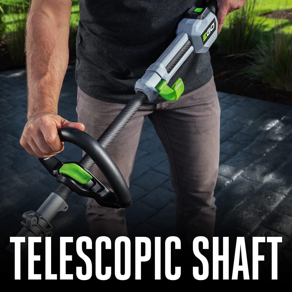 EGO POWER+ String Trimmer, Battery Powered, 16" Trimmer for Weeds and Grass with POWERLOAD, LINE IQ, Telescopic Carbon Fiber Shaft, Battery and Charger Not Included - ST1620T
