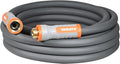 YAMATIC Short Garden Hose 5/8 in x 15 ft with Swivel Handle, Super Flexible Water Hose, All-weather, Lightweight, Burst 600 PSI, Grey