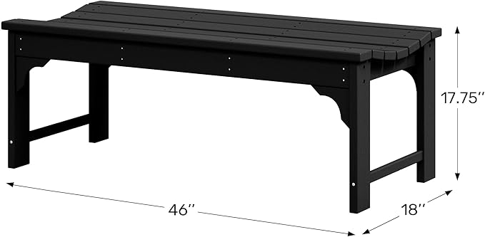 WestinTrends Malibu Outdoor Bench, All Weather Resistant Poly Lumber Backless Patio Garden Bench, Adirondack Curved Bench Seat for Comfort, Turquoise