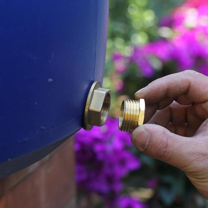 3/4" GHT Male Brass Pipe Plug Outer Garden Hose Male Threaded End Cap Plug Garden Irrigation Pipe Fittings Water Tubing Stopper （3 PCS）