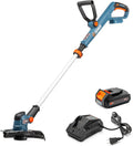 SENIX 20V 10" Cordless Weed Wacker, String Trimmer, Telescoping Rotating Shaft, Adjust Head & Assistant Grip, Auto Line Feed w/ 2.5Ah Battery & Charger, GTX2-M