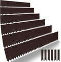 40" L x 8" H Metal Landscape Edging, Heavy Duty Galvanized Steel Garden Edging,6 Pack Steel Landscape Edging with Clips for Lawn, Flower Bed, Yard (Brown)