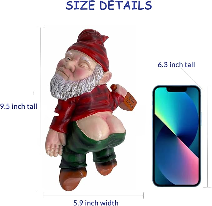 MINICAR Drunken Gnomes Lying On The Ground, Funny Dwarf Sculptures Yard Lawn Decorations, Gag Gifts Home Office Garden Decor
