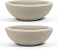 ARBORA 26" Santorini Bowl 2-Pack with Classic Cream Finish - Polyresin Indoor and Outdoor Planter2, Durable, Weatherproof, Lightweight, Large Plant Pots for Patio, Garden, Deck, Entryway