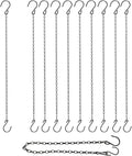 15 Pack BLK Storagehook Black Hanging Chains with Hooks, 21" Chain for Hanging Planter, Bird Feeders, Baskets Billboards Lanterns Wind Chimes Ornaments