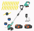 Electric Weed Wacker Cordless,21V Electric Weed Cordless Eater Battery Powered with 2 x 4.0Ah Batteries, 3-in-1 Grass Trimmer/Edger/Brush Cutter, String Trimmer, Adjustable Shaft