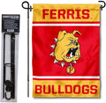 College Flags & Banners Co. Ferris State Bulldogs Garden Flag with Stand Holder