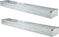 12x2x1ft(2 Pack) Galvanized Raised Garden Bed,Outdoor Planter Box Metal Patio Kit Planting Bed for Vegetables Flowers and Succulents,Silver