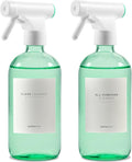 MaisoNovo Spray Bottle for Plants - 16.9 fl oz Green x 2 with 16 Labels