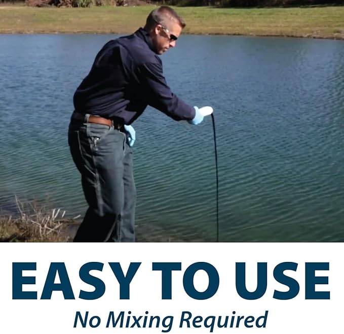 Airmax Pond Dye Plus, Twilight Blue Colorant & Natural Beneficial Bacteria, Large Pond & Lake Water Clarifier & Color Treatment, Shade Plants & Algae from Sunlight, Fish & Livestock Safe, 4 Gallons