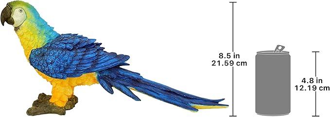 Design Toscano Mortimer the Macaw Tropical Parrot Statue