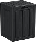 DRATO Deck Boxes, 31 Gallon Outdoor Storage Box for Patio Cushion, Sports Equipment, Garden Tools, Waterproof and UV Resistant, Lockable (Black)