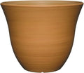Classic Home and Garden Honeysuckle Resin Flower Pot Planter, Bamboo Brown, 13"