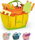Gardening Set, Tool Kit, for Kids, STEM, Includes Tote Bag, Spade, Watering Can, Rake, Fork, Trowel and Gloves (Sunshine)