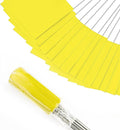 Zozen 50Pack Yellow Marking Flags, Writable/15x4x5 Inch, Yard Flags for Lawn & Irrigation & Landscape & Sprinkler & Survey & Dog Training.