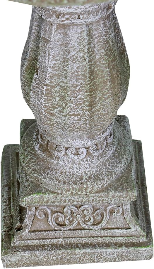 20”Dia.X 23.8”Tall Outdoor Birdbath with Pedestal - Modern Garden Birdbaths Outdoor Decor for Bird Spa & Birdfeeder, Floor Bird Baths for Garden Patio, Yard, Lawn