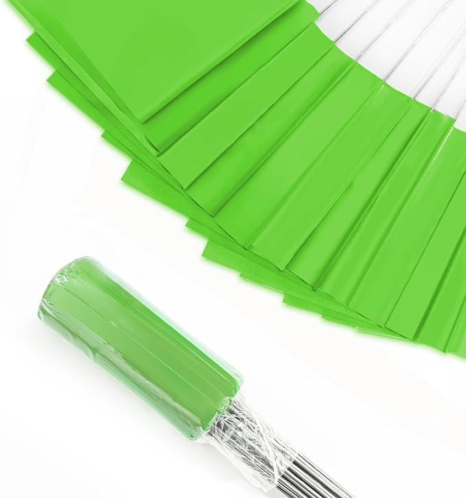 Zozen 50Pack Green Marking Flags, Writable/15x4x5 Inch, Yard Flags for Lawn & Irrigation & Landscape & Sprinkler & Survey & Dog Training.