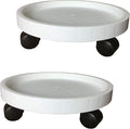 2 Pack of 12.6 Inch Heavy Duty Plant Caddy with Wheels,Rolling Plant Stand Pot Trolley,Wheeled Planter Saucer Tray,Potted Flower Mover Dolly with Casters Round Coaster for Indoor Outdoor