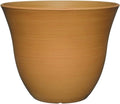 Classic Home and Garden Honeysuckle Resin Flower Pot Planter, Bamboo Brown, 15"