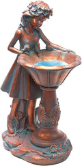 BRECK'S - Outdoor Solar Powered Garden Girl Statue