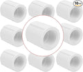 10Pack 3/4" Double Female Thread PVC Pipe Coupling Adapter Pipe Fitting Connector (Female x Female) SCH40 3/4Inch PVC Female Threaded Pipe Coupling for Sprinkler,Irrigation,Swimming Pools