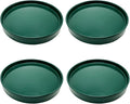 4 Pack Ceramic Plant Saucer Pot Tray 4 Inch, Planter Saucers 4 5 6 7 8 9 10 11 12 13 Inch for Indoors Outdoor, Durable Sturdy Flower Drainage drip Water Tray for Glazed Pots Base (4.7 Inch-Green)