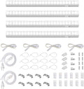 Barrina Grow Lights for Indoor Plants, 5000K White Full Spectrum Grow Light, 1ft Plant Growing Lamp, T5 Grow Light Strip, Plug and Play, 4-Pack