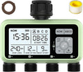 4 Outlet Sprinkler Timer, Programmable Garden Hose Timer with Rain Delay, Manual& Automatic Watering System, Waterproof Gardening Supplies Irrigation Controller for 4 Separate Water Zones