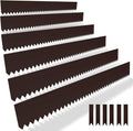 40" L x 6" H Metal Landscape Edging, Heavy Duty Galvanized Steel Garden Edging,6 Pack Steel Landscape Edging with Clips for Lawn, Flower Bed, Yard (Brown)