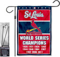 WinCraft Cardinals 11 Time Champions Garden Flag with Stand Holder Flagpole
