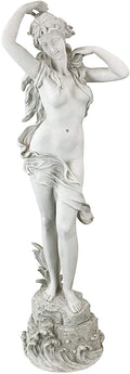 Design Toscano Spring Awakening Classic Woman Garden Statue, 14 inches wide, 40 inches tall, Cast Stone Resin, Antique Stone Finish