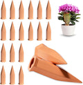 Terracotta Plant Watering Stakes, Self-Watering System for Indoor and Outdoor Plants, 20-Pack