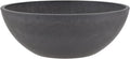 PSW Pot M30DC Collection Shallow Garden Bowl Low Planter for Succulents, Bonsai, Fairy Gardens, Herbs, 12-inch, Dark Charcoal